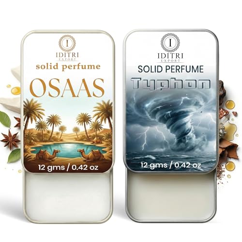Image of Solid Perfume |Typhon&Osaas Alcohol Free Wax Perfume Balm, Long Lasting | Pocket Tin 12g, Pack Of 2| Non Greasy Smooth Glide, Travel Friendly Men And Women