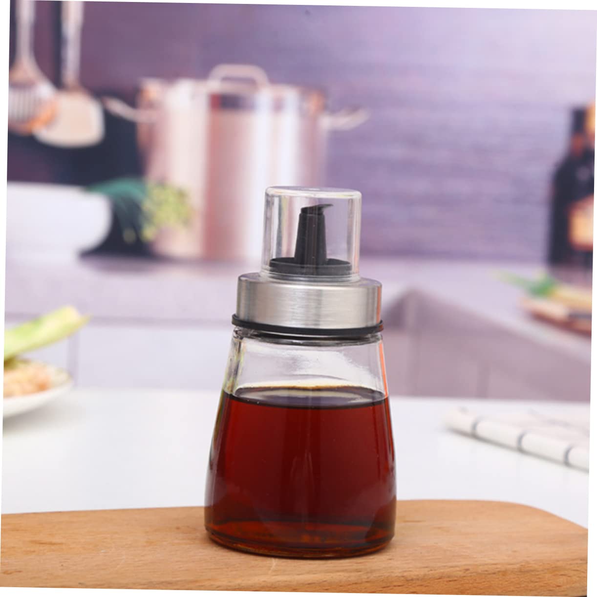 LABRIMP 3piezas Botella De Condimento Botella Transparente De Vidrio Para Aceite y Vinagre Dispensador De Salsa De Soja Para Cocina
