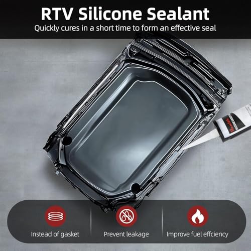 Image of RTV Silicone Gasket Maker Clear, High Temperature Gasket Sealer 13 Oz. | High Strength Flange Sealing for Automotive Motorbike Machine Equipment Repairing