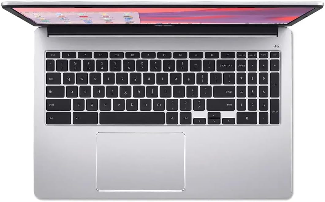 acer Chromebook 315 Laptop, 15.6" HD Laptop, Intel Pentium N6000, 4-Core, 4GB LPDDR4X, 128GB eMMC, Webcam, WiFi 6, Chrome OS, Protective Sleeve, Silver, TWE 64GB Micro SD Card