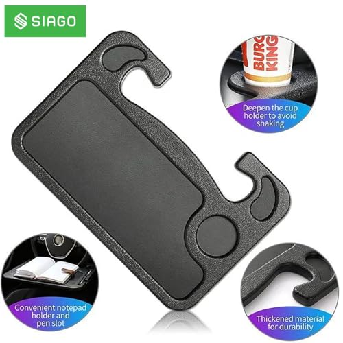 Image of SIAGO Ultimate 2-in-1 Car Steering Wheel Desk & Tray | Multi-Function Laptop Stand & Cup Holder | Perfect for Eating, Working, and Organizing on The Go