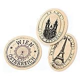 箱入り ヴィンテージラベル 世界 名所 フレークシール イラストステッカー 手帳デコ コラージュ素材 レトロ ジャンクジャーナル デコレーション ビンテージ アンティーク デザイン 封かんシール クラフト 切手 舊時之旅 sztz-46-008