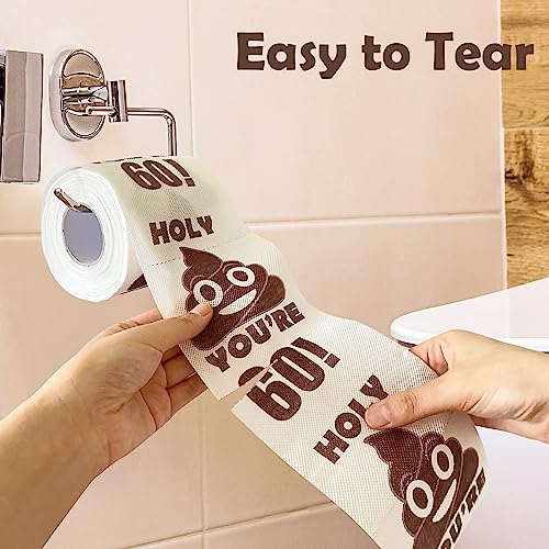 Happy-60th-Birthday-Gifts-3-Ply-Funny-Toilet-Paper-Roll-Holy-Poop-Youre-60-Printed-Toilet-Paper-Gag-Gift-Pranks-Surprises-Bathroom-Decor-for-Boys-Son-and-Girls-Cheers-to-60-Bday-Party-Supplies