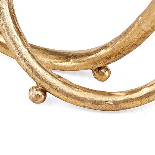 Danya B FHB022 Gold Eternal Loop Metal Art Abstract Sculpture. This Unique Accent Piece Symbolizes An Unending Cycle Of Life. Perfect thumb #3