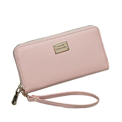 Culateru00ae Mode de Femmes à main d'embrayage Portefeuille Porte-cartes Petit Sac (Rose)