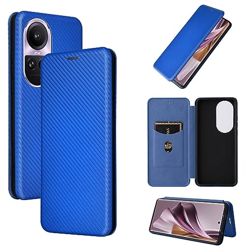 Étui Oppo Reno10 Pro 5G antichoc bleu avec clapet de protection
