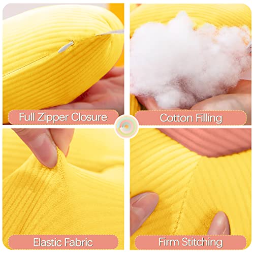 Arerqewn Flower Pillow,Plush Decorative Pillows,Daisy Floor Butt Cushions,Floor Pillows Seating For Adults Or Kids,Cute Flower Throw Pillows For Chair,Bedroom,Classroom (Yellow 14.5 Inches) #TOP3