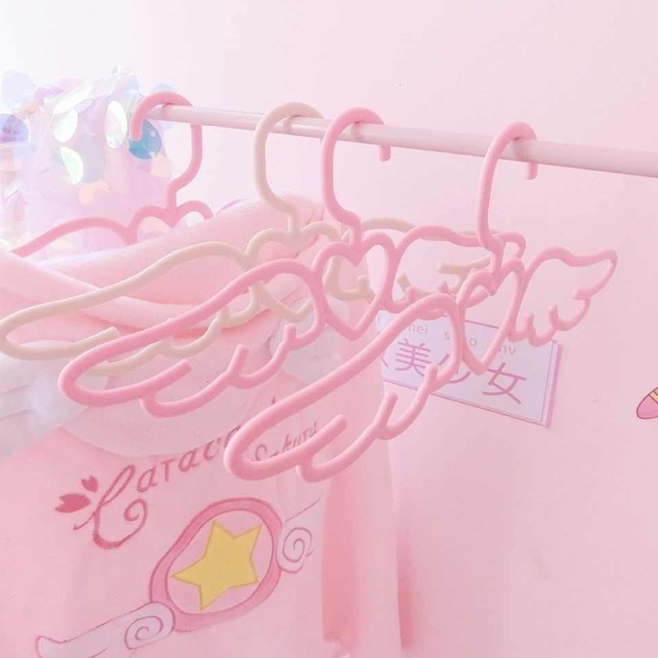 Cute Angel Wing Clothes Hanger - Heart-Shaped Design for Dorm Room - Perfect for Ties, Scarves, and Accessories (20 Pcs)