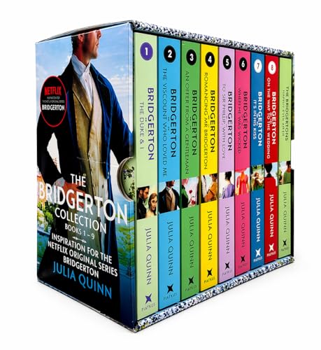 Bridgerton Family Complete Series #1-9 Books Box Set by Julia Quinn -Full Collection - Regency Historical Romance Novels