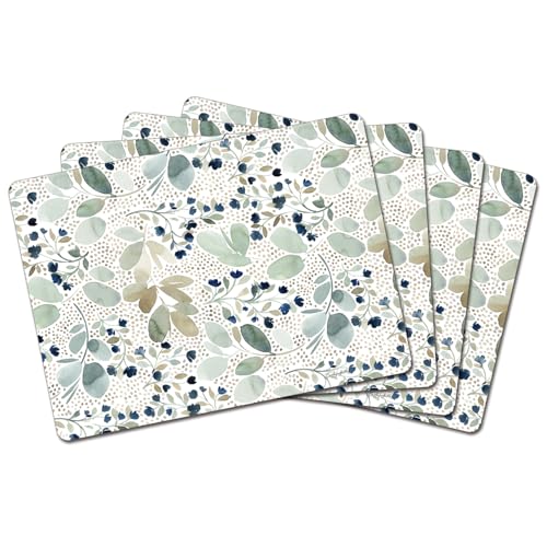 CounterArt Blooming Soon Boxed Set of 4 Premium Hardboard Placemats