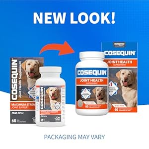 Nutramax Laboratories Cosequin Maximum Strength Joint Health Supplement for Dogs - With Glucosamine, Chondroitin, and MSM, 60 Chewable Tablets Nutramax Laboratories Cosequin Maximum Strength Joint Health Supplement for Dogs With Glucosamine Chondroitin and MSM 60 Chewable Tablets