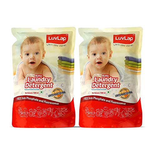 Image of LuvLap Liquid Cleanser Refill, 1000ml (Pack of 2) & LuvLap Baby Laundry Liquid Detergent, 1000ml (Pack of 2) & LuvLap Baby Laundry Liquid Detergent, Food Grade, Refill Pack 1000ml
