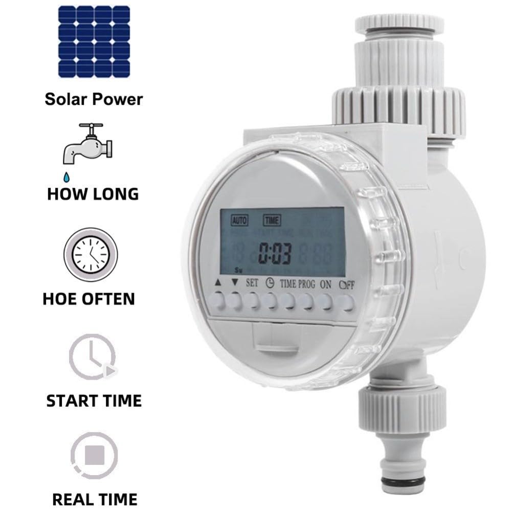 Zasilany energią słoneczną automatyczny zegar nawadniający z wyświetlaczem LCD do nawadniania i ogrodu