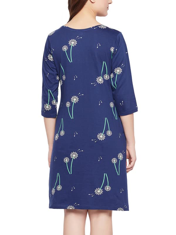 Image of Clovia Women's Cotton Pretty Florals Short Night Dress