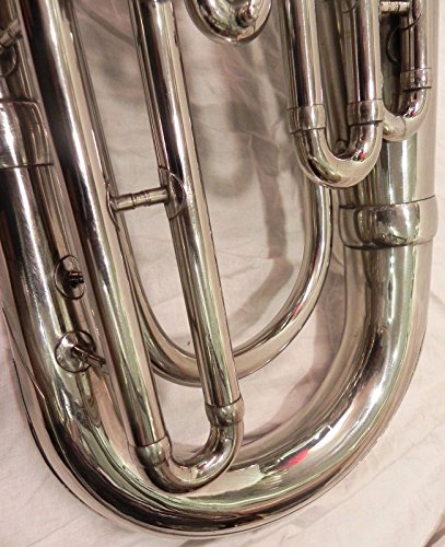 image for I/M Euphonium Silver Chrome Polish 3 Valve euphonium & Mouth Piece wit