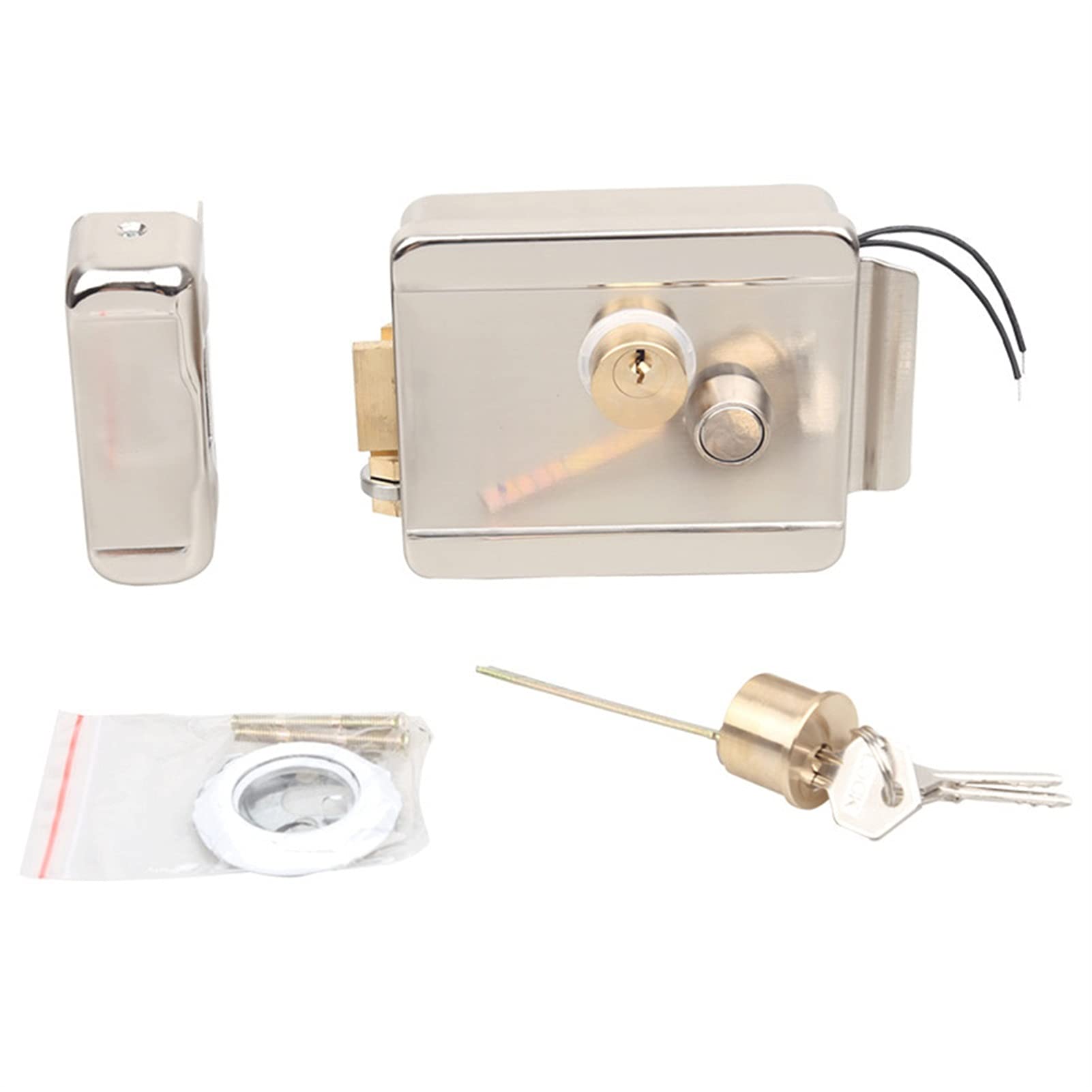 Abridor de puerta de Garaje, Bloqueo de control eléctrico de bloqueo de puerta magnética electrónica for 1 2V DC Sistema de control de acceso Video Intercom Puerta Sistema telefónico(A Left Open 1)