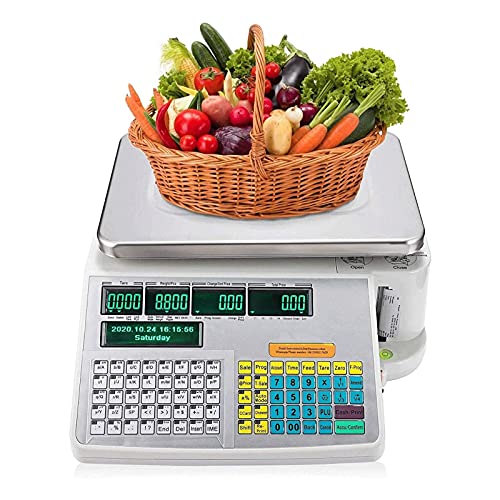 Báscula digital con código de barras y doble pantalla 15kg miniatura 1