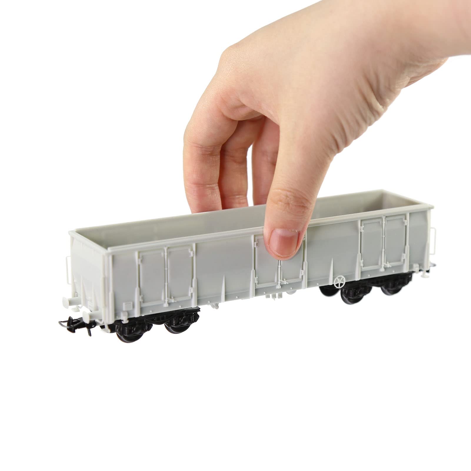 Evemodel Lot de 2 wagons à bord H0 1:87 - Modèle chemin de fer - Wagon - Colle non moulue - Non peint - Non monté