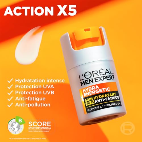 Soin Visage Hydra Energetic Spf 15 Anti fatigue Men Expert Le Flacon De 50ml - vue 6
