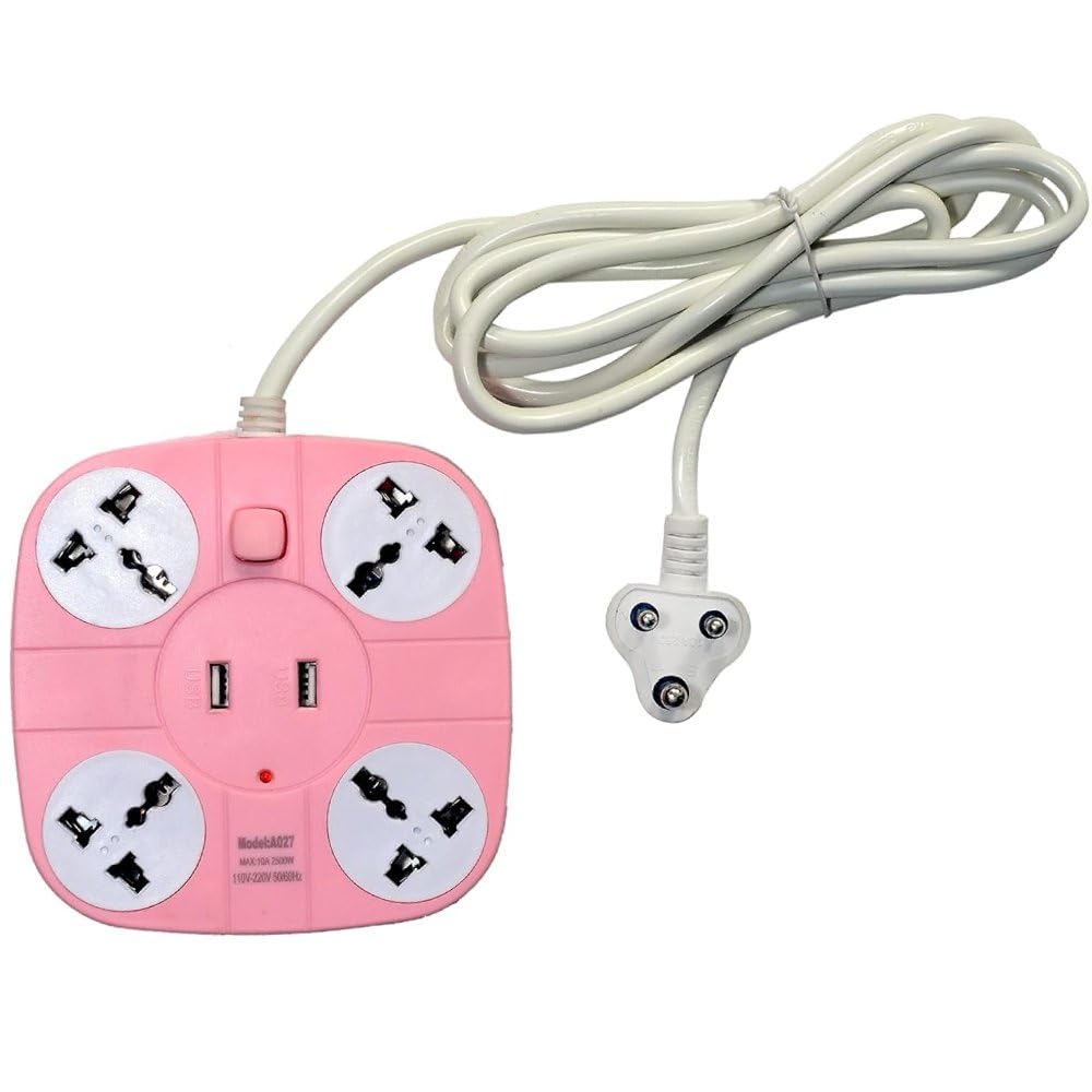 Gilhot® 4 Socket Extension Board with 2 USB Ports | Surge Protector | Universal Compatibility | Heavy Duty Cable | Overload Protection.-picture-26