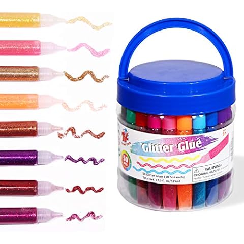 TBC Glitter Glue Gel Pen para Niños Manualidades Pegamento con Purpurina Cover