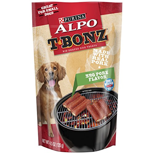 Purina ALPO Brand Dog Food 00011132171155 Purina Alpo TBONZ Rib Shaped BBQ Pork Flavor (for Small 4.5 oz Dog Treats, 4.5 Ounce (Pack of 1), Brown/A
