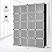 Tangkula Cube Storage Organizer, Cube Closet Shelves, DIY Plastic PP Closet Cabinet, Modular Bookcase, Large Storage Shelving with Doors for Bedroom, Living Room, Office (20-Cube)