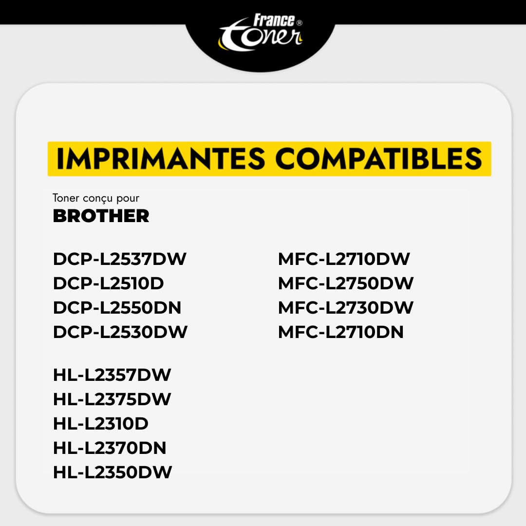 DR-2400 Unité de Tambour Compatible pour Brother DR2400 Noir | Tambour Haute Qualité pour Imprimante HL L2310D, 2350DN, L2370DN, L2375DW, DCP L2510D, L2530DW, MFC L2710DN