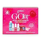 Gelish MINI Go Kit - Complete Gel Polish Set for DIY Manicure & Pedicure with Limited Edition Red Pocket LED Light for At-Home Salon Quality Nails.