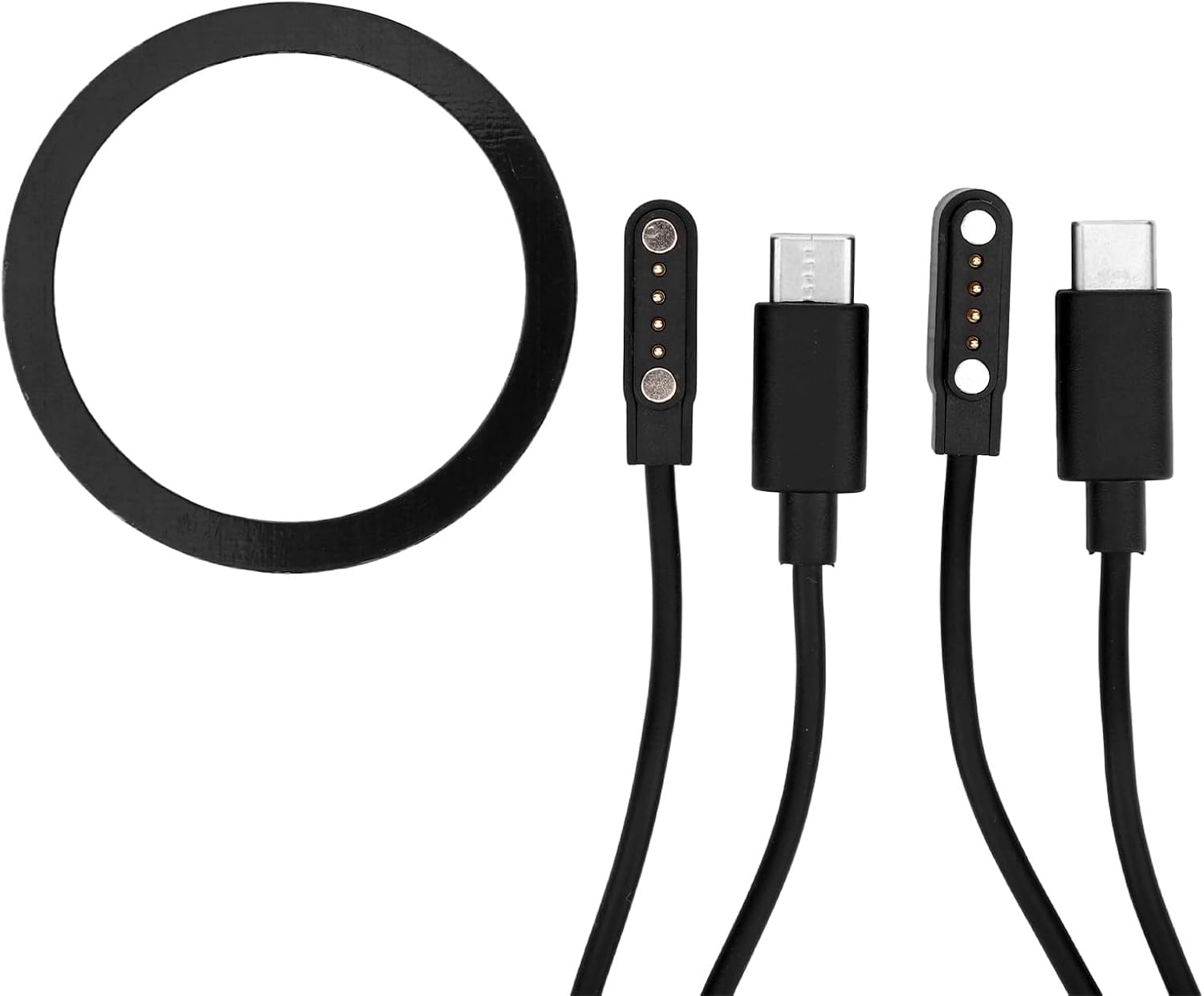 2pcs Replacement Charger for Plaud Note AI, Black Charger Cable Replacement Set with Magnetic Ring for Plaud Note AI Voice Recorder