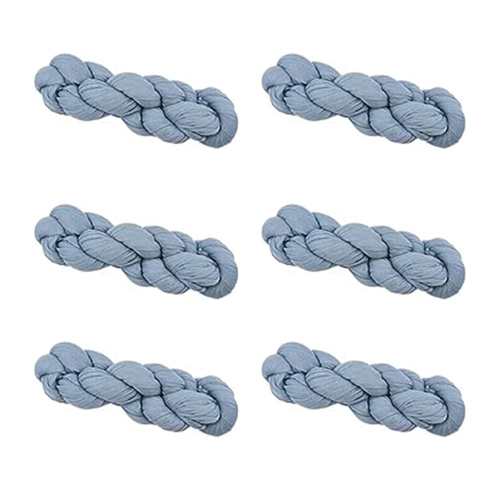 Nappes en gaze de mariage bleu gris chemin de table plissé volants lot de 6
