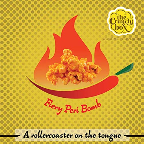 Image of The Crunch Box presents Special Family Pack | Fiery Peri Bomb Gourmet Popcorn | 100gm | Healthy Gourmet Popcorn for Movies, Friends, Parties and more!