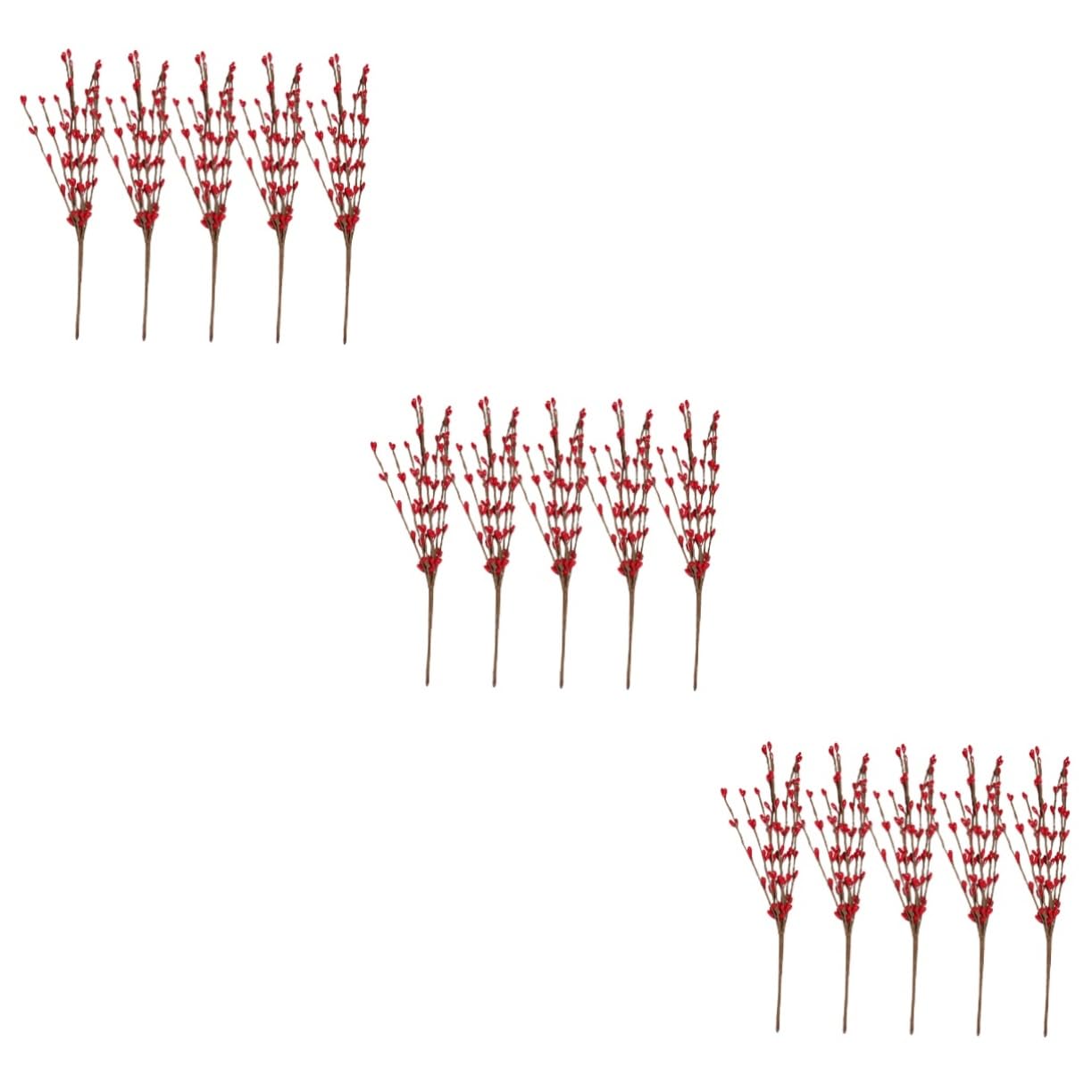 TOPBATHY 15 Pièces Branche De Baies Artificielles Décorations Rouges Décor De Noël Ornements De Noël Fausses Tiges De Baies s De Houx De Fausses s Arbre De Pics De s
