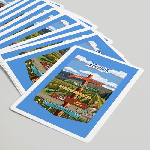Baraja Virginia, Signpost Vineyard, 52 cartas póker miniatura 5