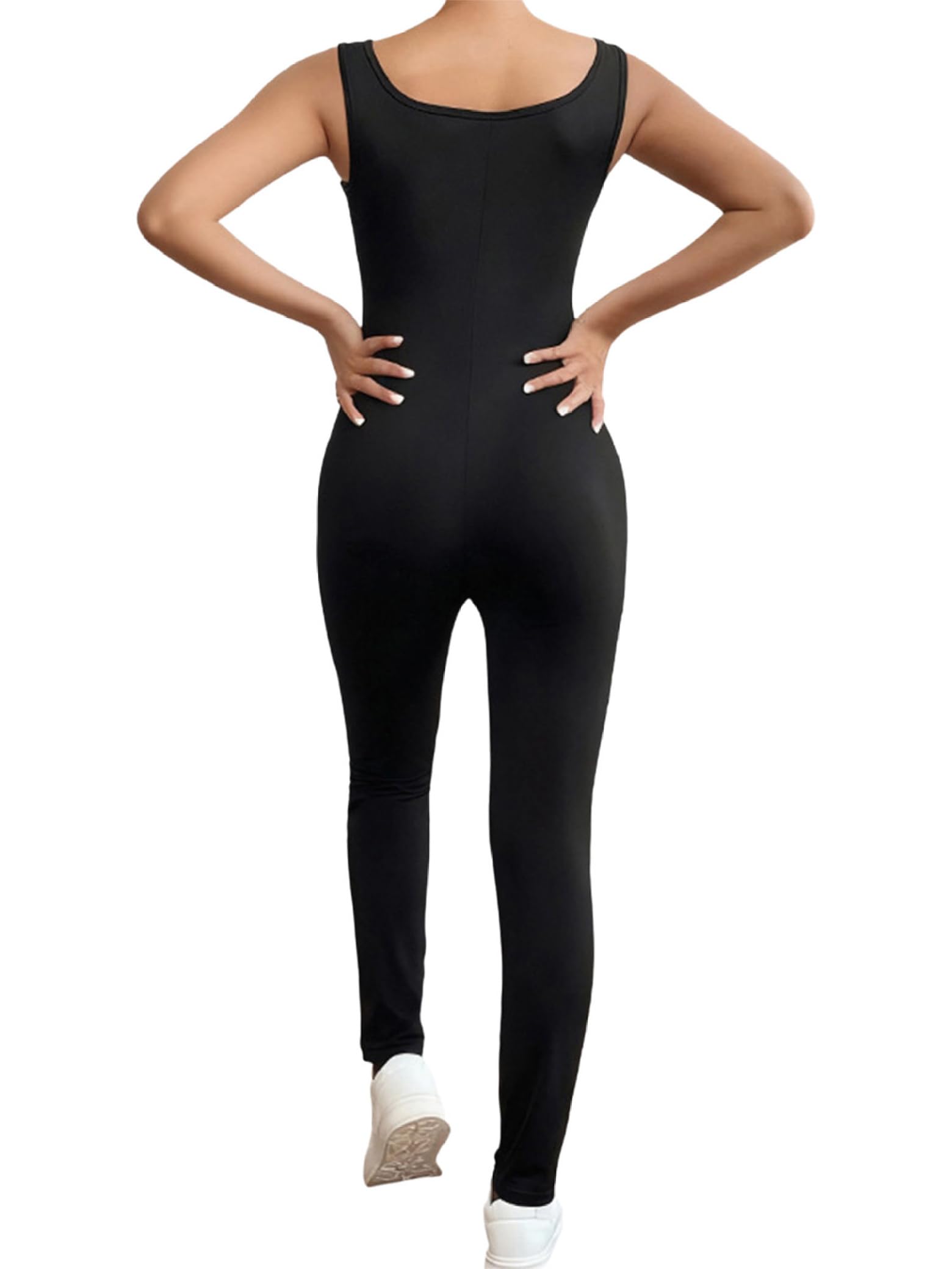 Combinaison de maternité sans manches extensible pour femme - Pour le sport, le yoga, la maternité - Avec col en U