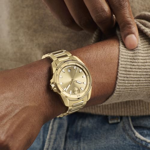 Image of Movado Bold Verso S Men's Watch - Swiss Quartz Movement, 42 mm, Stainless Steel Case, Link Bracelet, Date Display