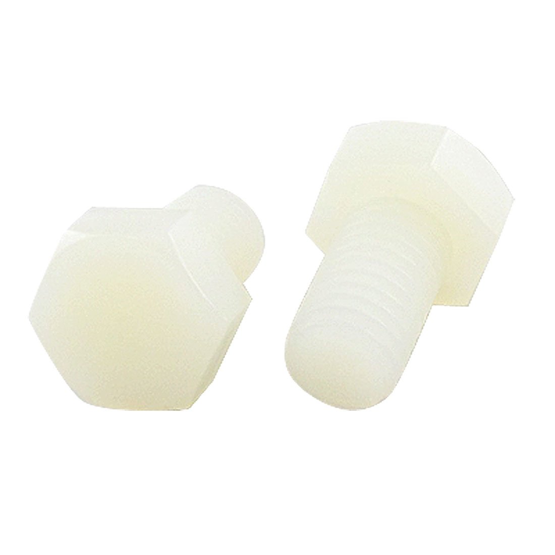 Aexit 10 Pcs Nuts 8mm Thread Diameter 15mm Length Hex Head Panel Nuts Plastic Screws