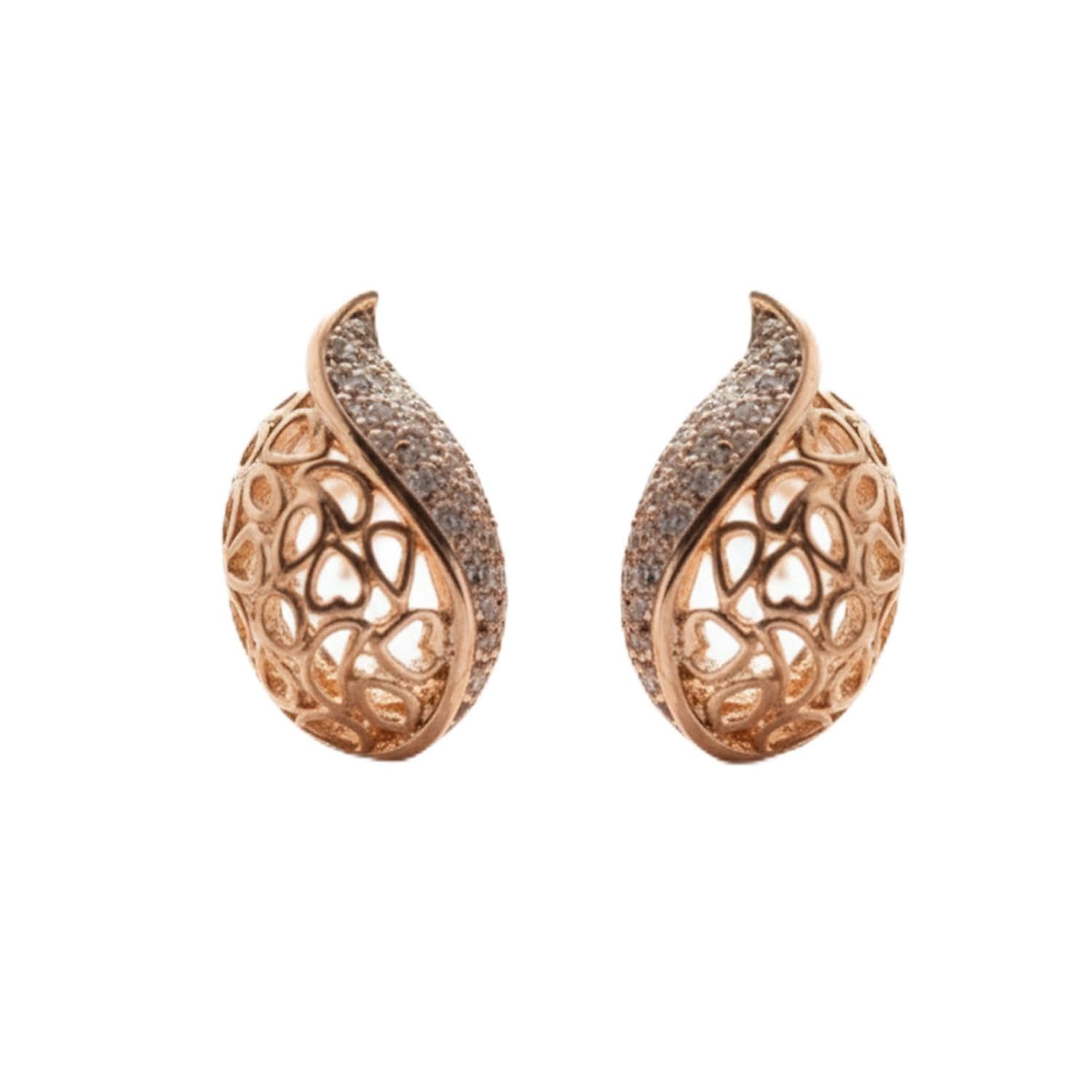 BY EVERSTYLISH Golden Rhinestone Stud Earrings for Women | Everyday Wear Jewelry | Fashion Jewelry | Trendy Statement Earrings | trendy Lightweight everyday wear Earrings-image-44