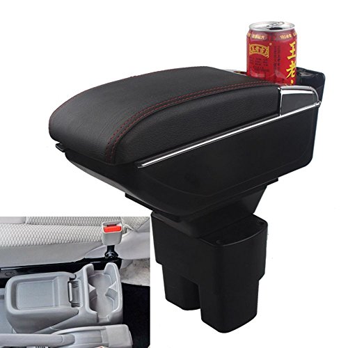 Caja almacenamiento reposabrazos piel consola central