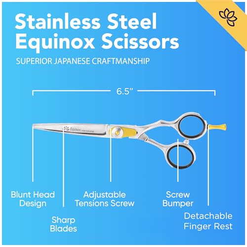 Image of Equinox Razor Edge Series Professional Hair Scissors - 6.5 inch Premium Japanese Stainless Steel Hair Cutting Scissors, Hair Shears, Hair Razors for Hair Cutting, Barber Accessories & Hair Salon Supplies