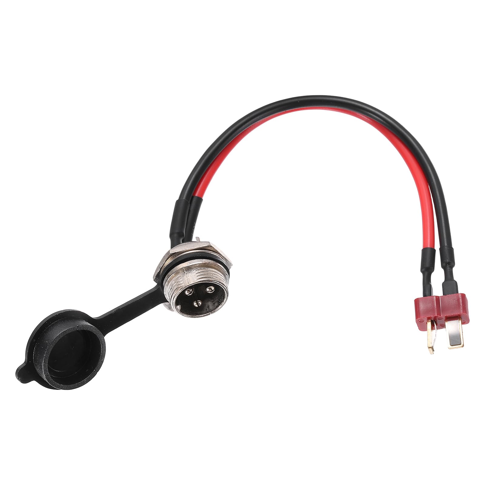sourcing map 3 Pin Electric Scooter Charging Port, Aviation Head Electric Scooter Charger Port with T Plug Waterproof Cover for E-Scooter Battery Charging, 7.09 Inch
