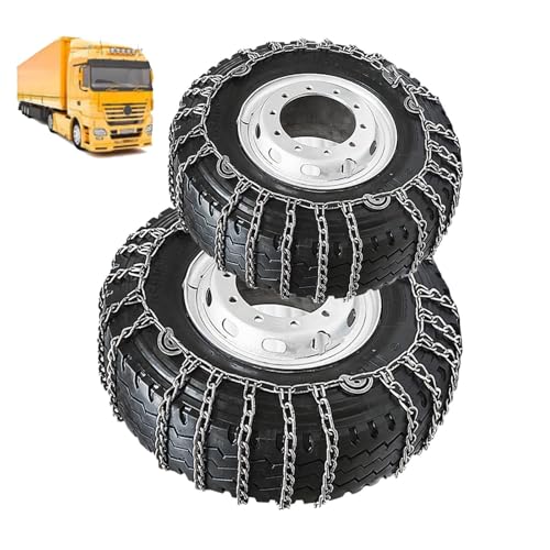 YAGOLD Set of 2 Tire Chains for Trucks 2pcs Snow Chains for Trucks Snow Chains for Car Tires Anti-Skid Thickening Tire Chains Winter Car Accessories No Jack Required 2pcs 6.50-16 2pcs 10R22.5