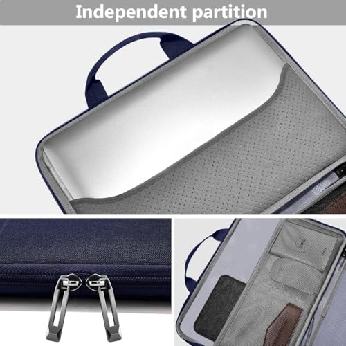 Image of Hseok Laptop Sleeve 13-14 Inch Case Briefcase Compatible with MacBook Neo Pro 14 M5 /M4 /M3 /M2 /M1, All Models 13.3 Mac Air /Pro, XPS 13 14, Most Popular 13 inch-14 inch Notebooks,D01B02