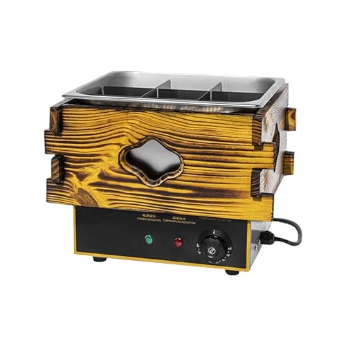 おでん調理鍋 電気おでん 業務用卓上調理機 温度調節可能 大容量 湯煎式 仕切り付 卓上型 自動保温 多機能 卓上万能鍋、しゃぶしゃぶ、台湾鍋、辛鍋、おでん、業務用、家庭用 (9グリッド) (木箱入りおでん(一椀))