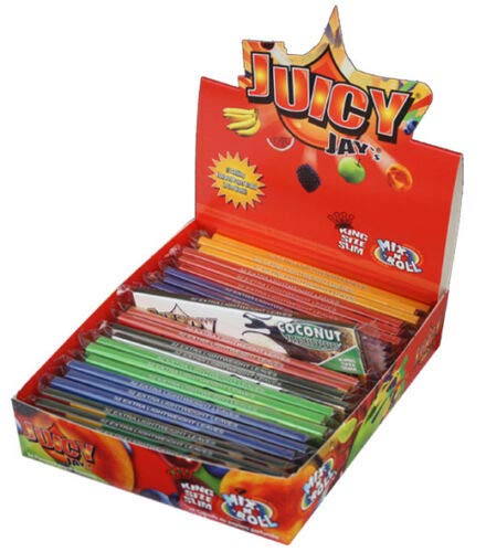 RAW Juicy Jay ～ S KS Slim-MixnRoll-Mixed Box 24 boekjes à 32 bladen, rood, S