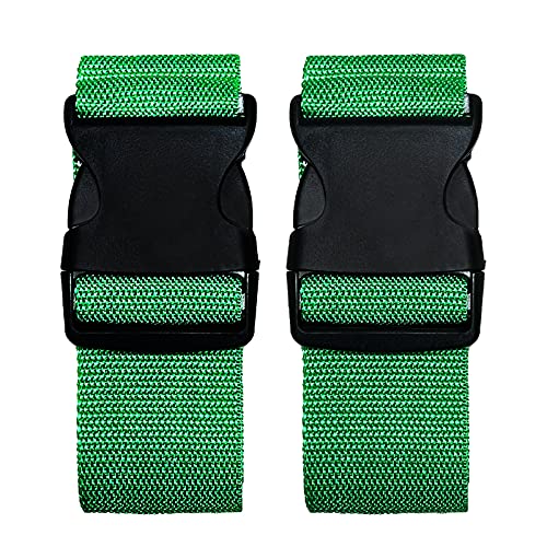 2 Pack Suitcase Belts, Adjustable Luggage Straps, Bright Colors Travel Packing Straps with Quick...