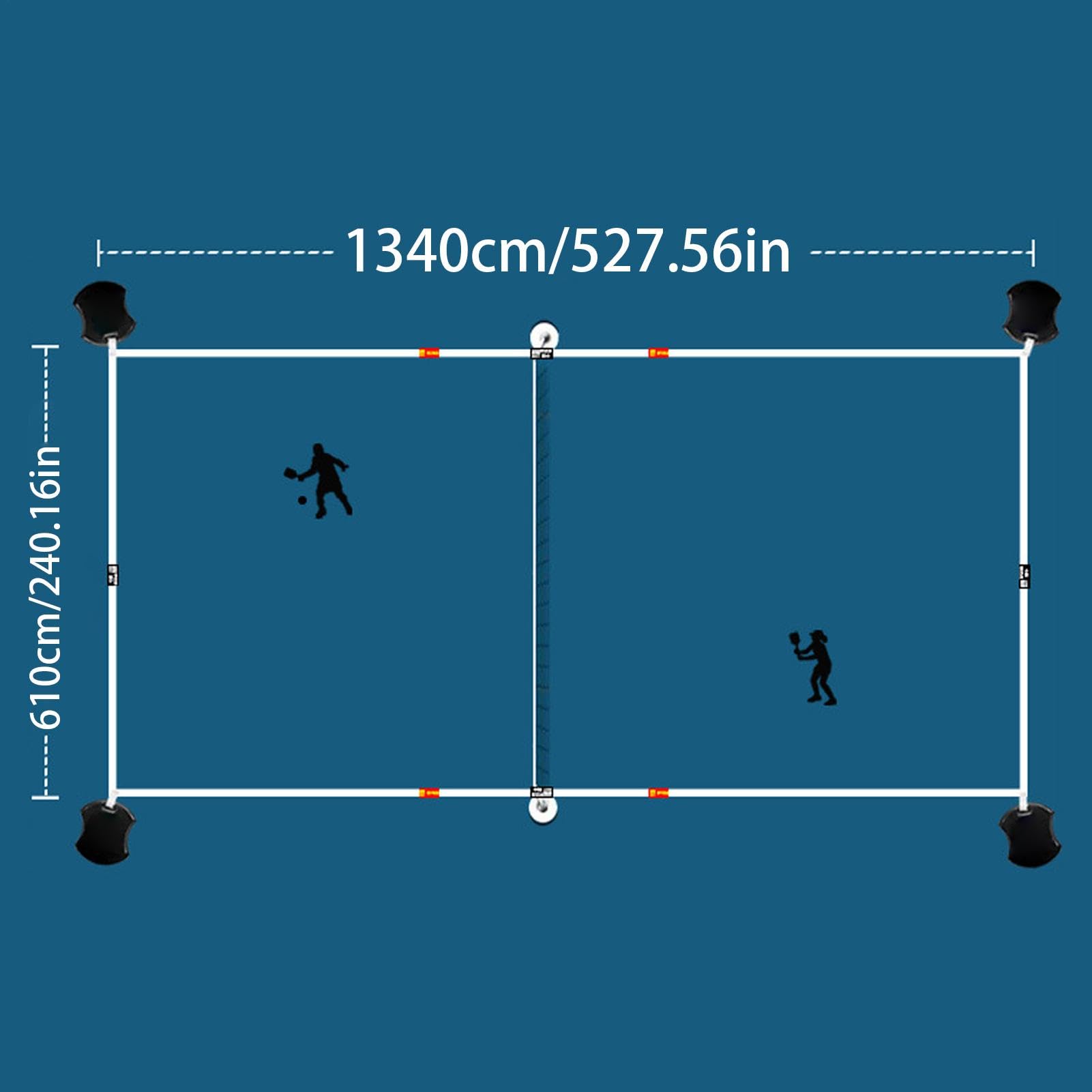 Générique Lignes de Limite de Pickleball, Lignes de Pickleball | Marqueurs de Limite de Badminton | 20x44 Pieds Marqueurs de la Cour Lignes pour Le Beach-Volley-Ball de Tennis à Pied Badminton