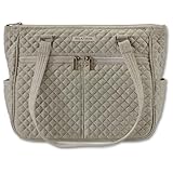 Bella Taylor Everyday Tote | Quilted Cotton Handbag for Women | Khaki Chambray