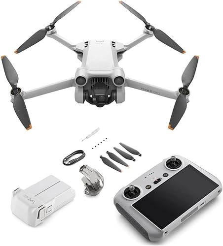 DJI Mini 3 Pro Drone con control remoto RC con batería de vuelo inteligente de 2453 mAh tiempo máximo de vuelo de 34 minutos