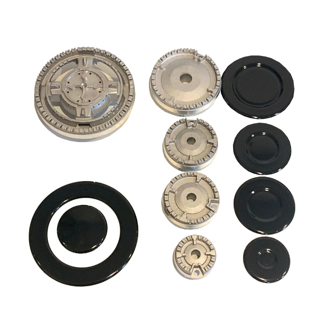 Kit de 5 quemadores separador de llama 4 fuegos + triple corona para SMEG